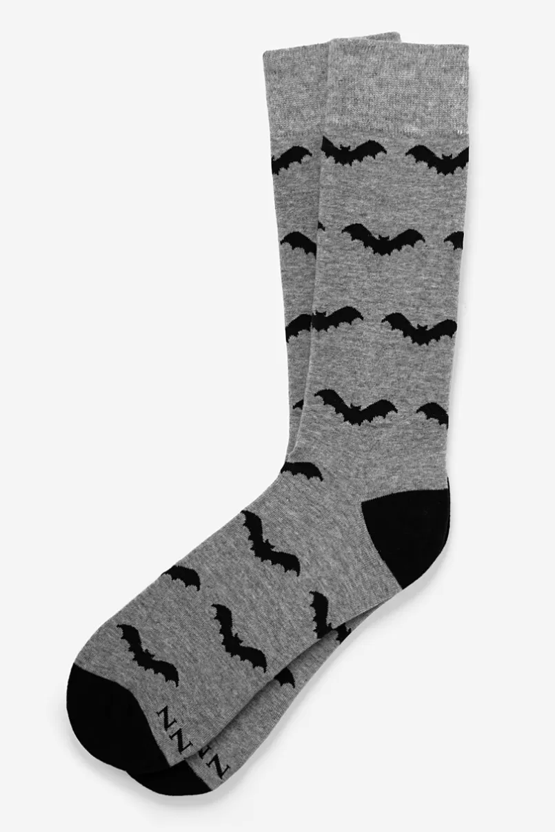 Ties A little Batty Sock Gray Discount