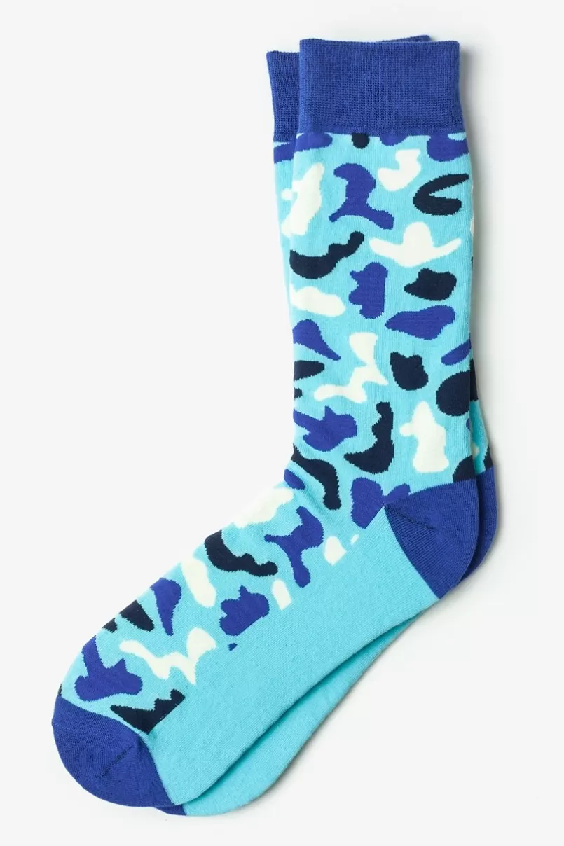 Ties Abstract camouflage Sock Blue Sale