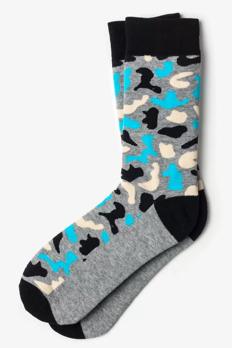 Ties Abstract camouflage Sock Gray Best