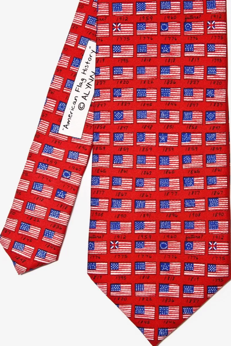 Ties American Flag History Red Tie Outlet