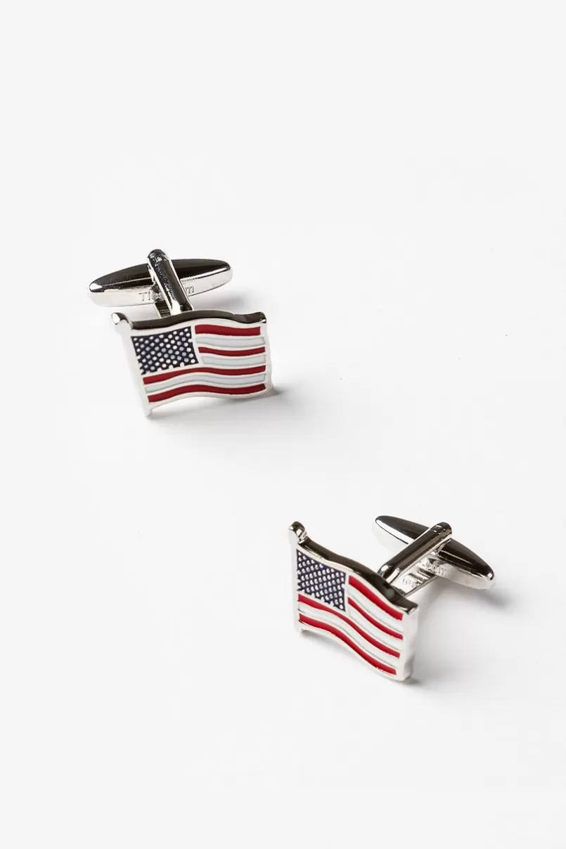 Ties American Flag Red Cufflinks Shop