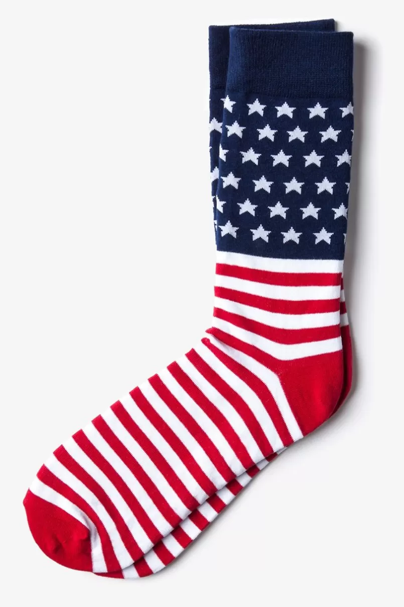 Ties American Flag Red Sock Cheap