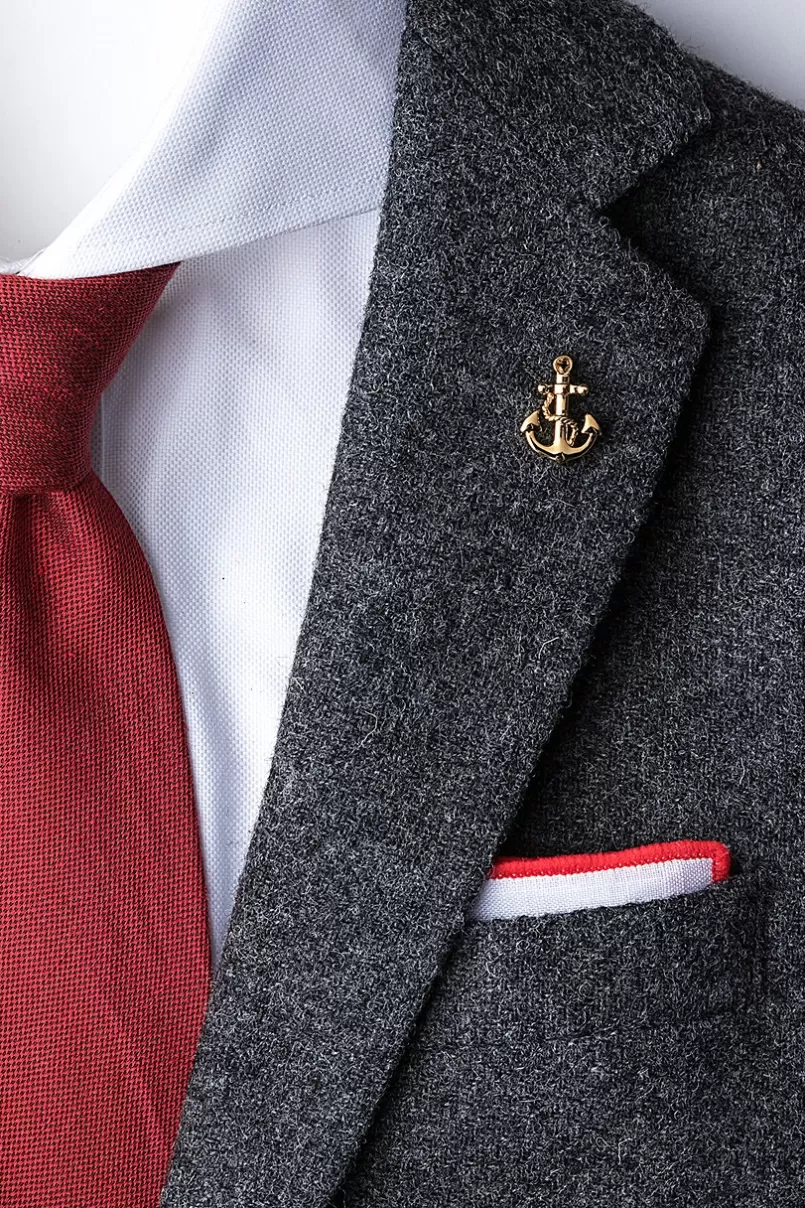 Ties Anchor With Rope Gold Lapel Pin Online