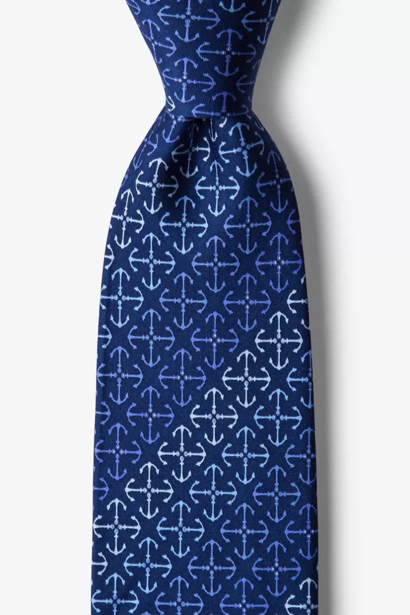 Ties Anchors Aweigh Navy Blue Tie Sale