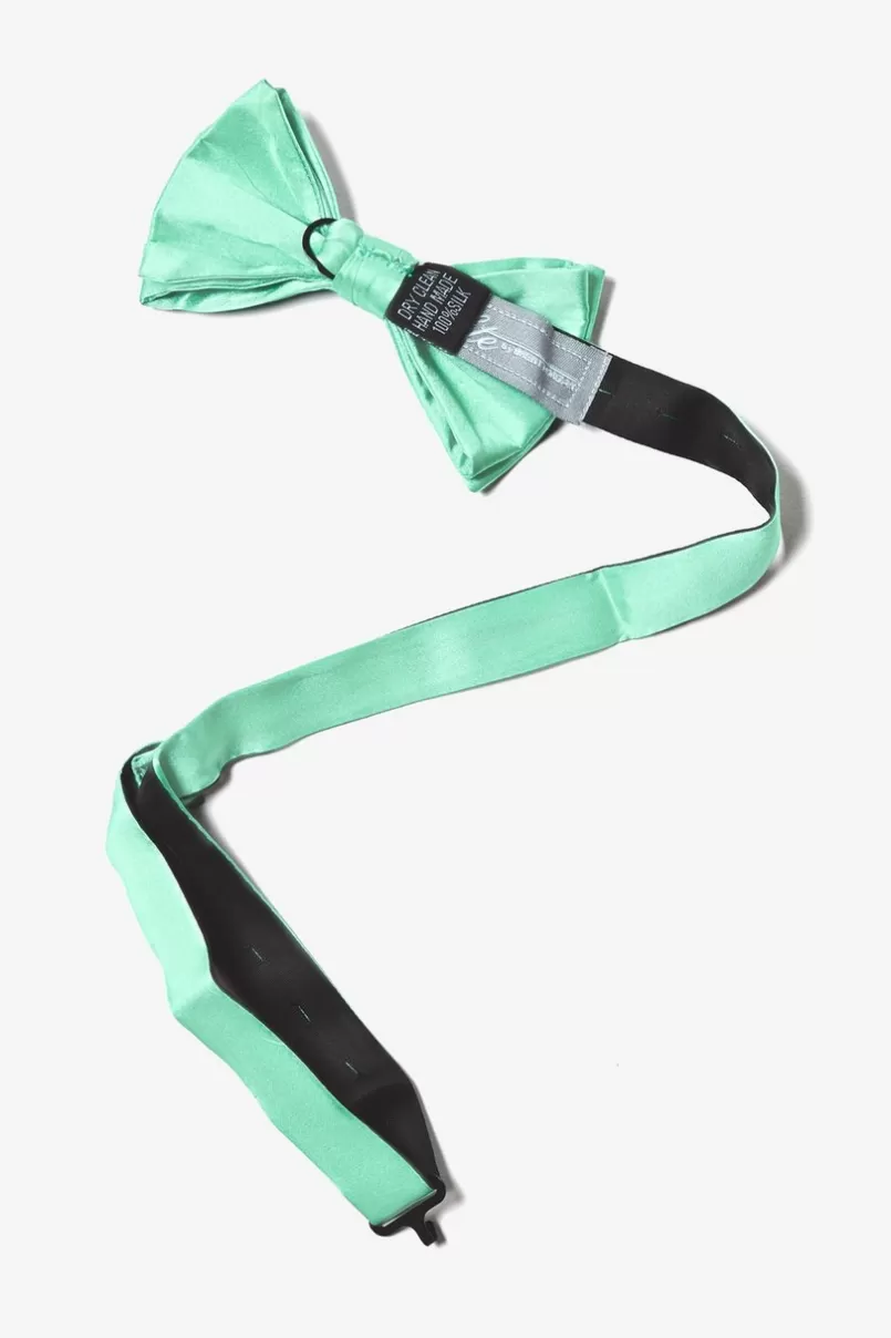 Ties Pre-Tied Bow Tie Aqua Cheap