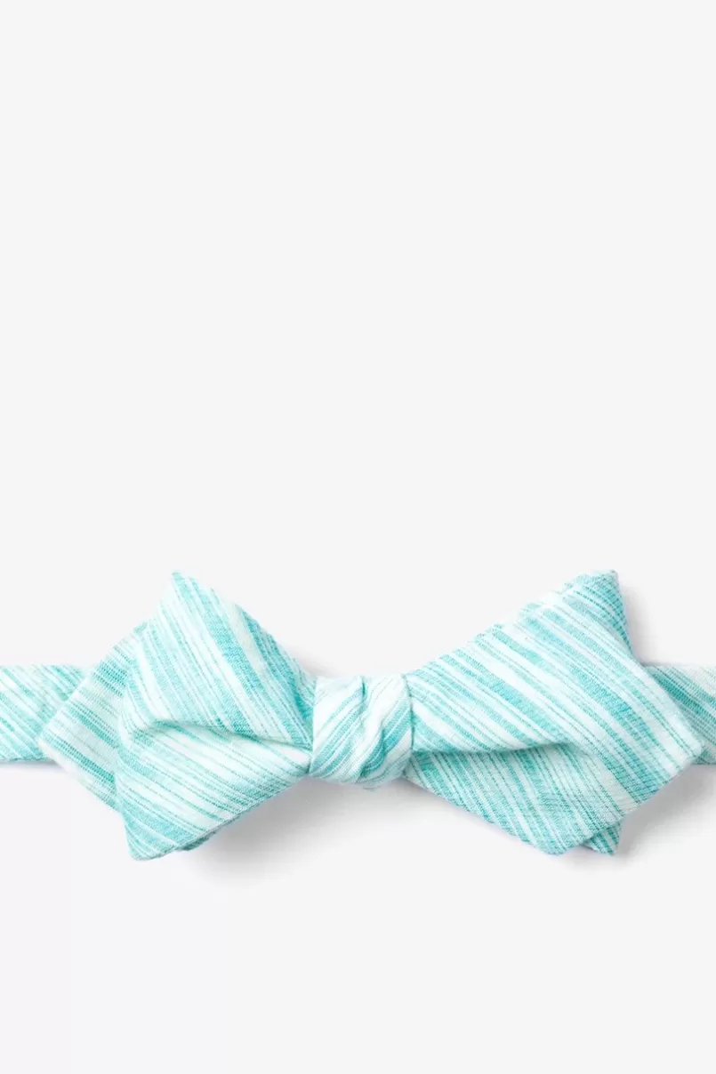 Ties Aqua Scott Diamond Tip Bow Tie Store