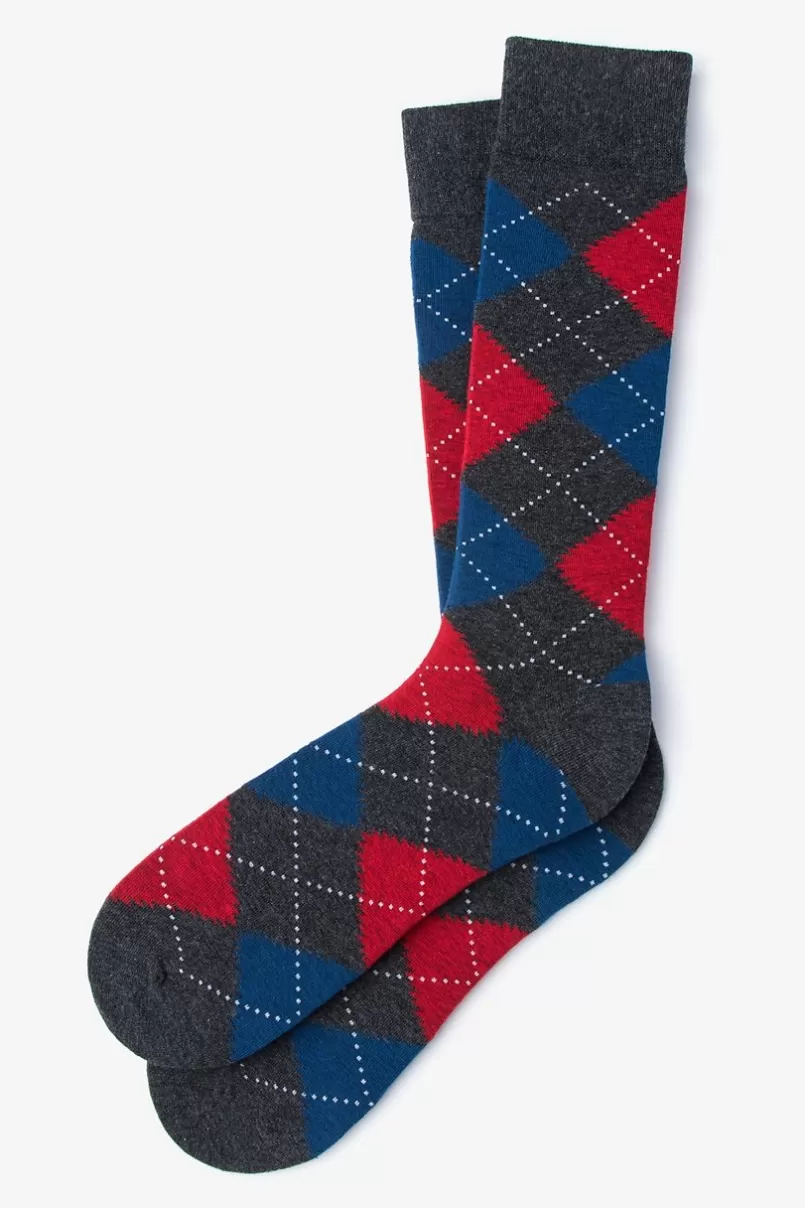 Ties Argyle Assassin Sock Charcoal Cheap