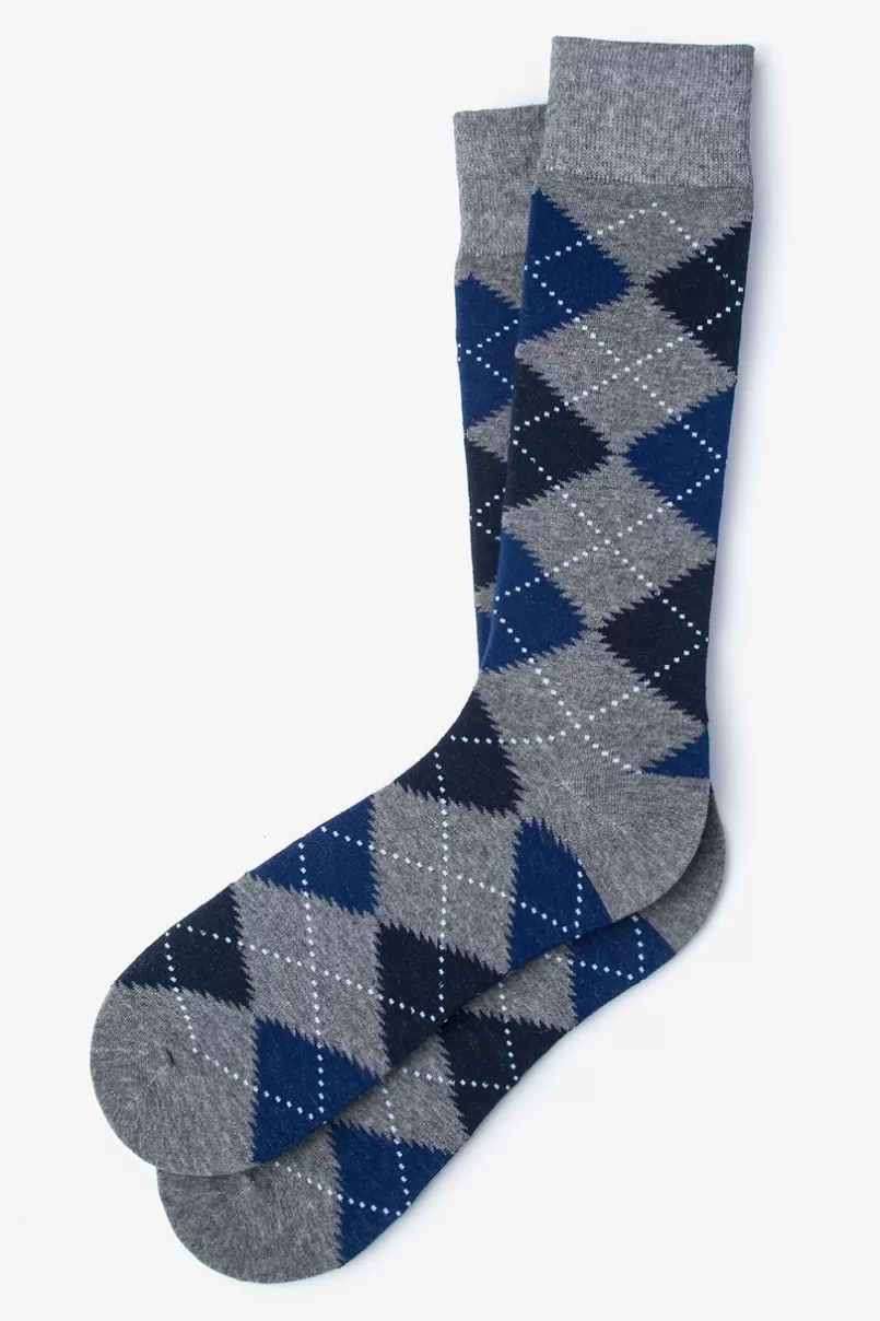 Ties Argyle Assassin Sock Cobalt Cheap