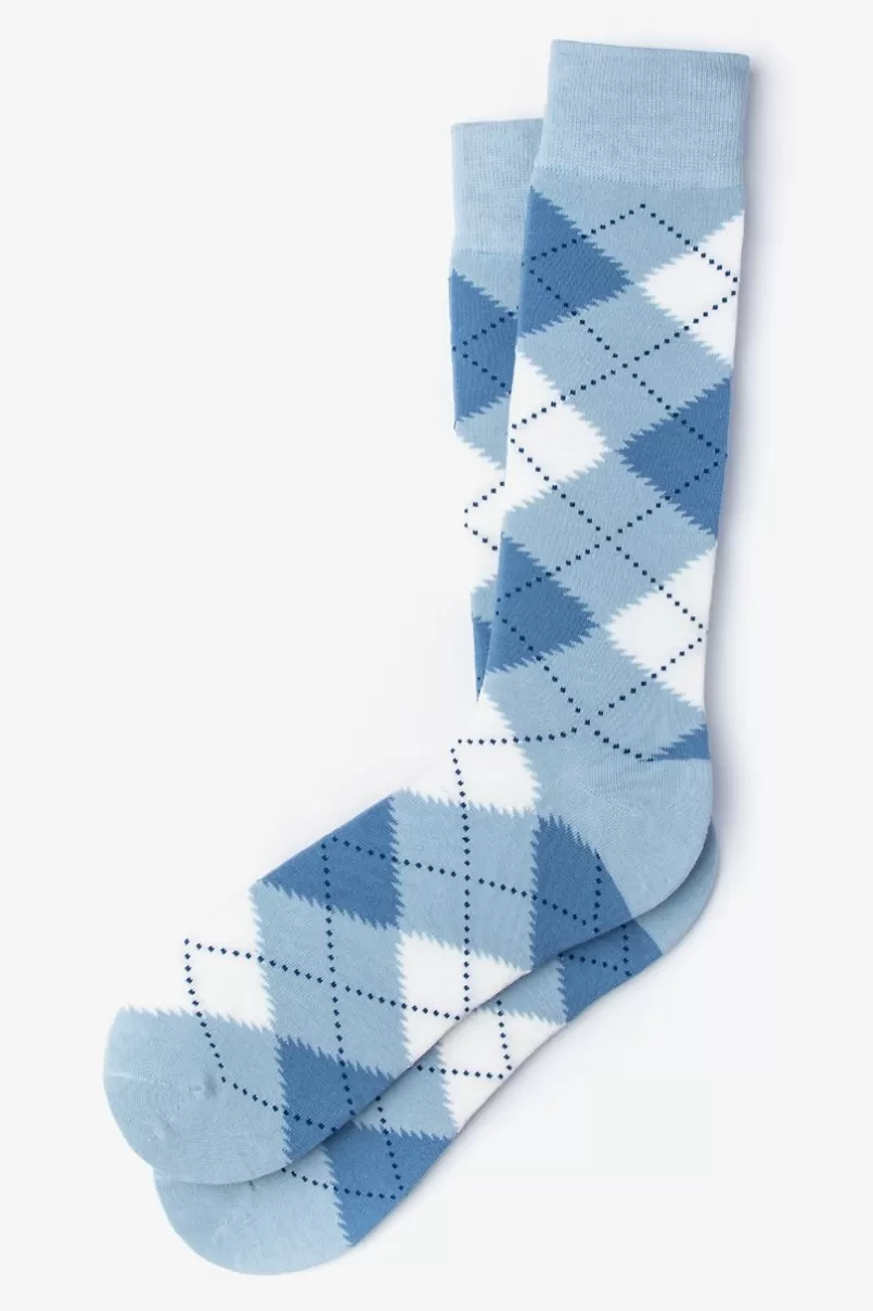 Ties Argyle Assassin Pale Blue Sock PaleBlue Fashion