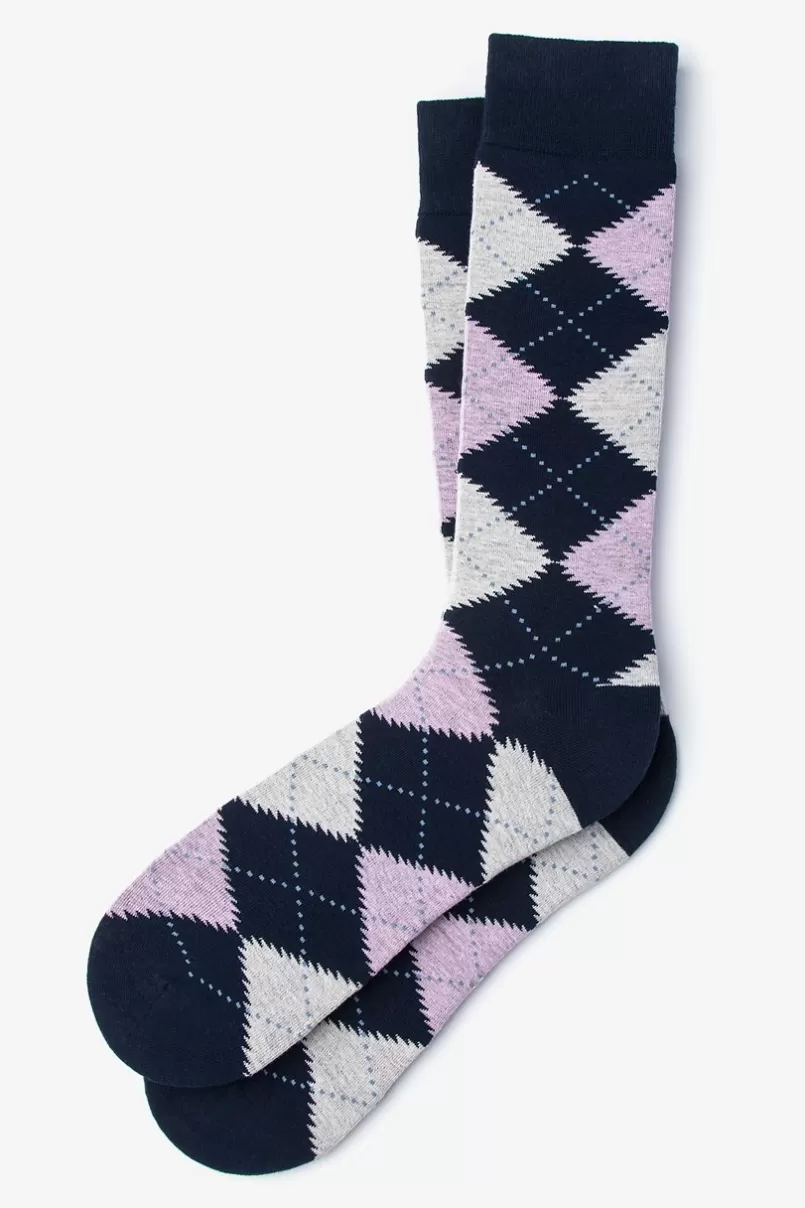 Ties Argyle Assassin Sock Pink Hot