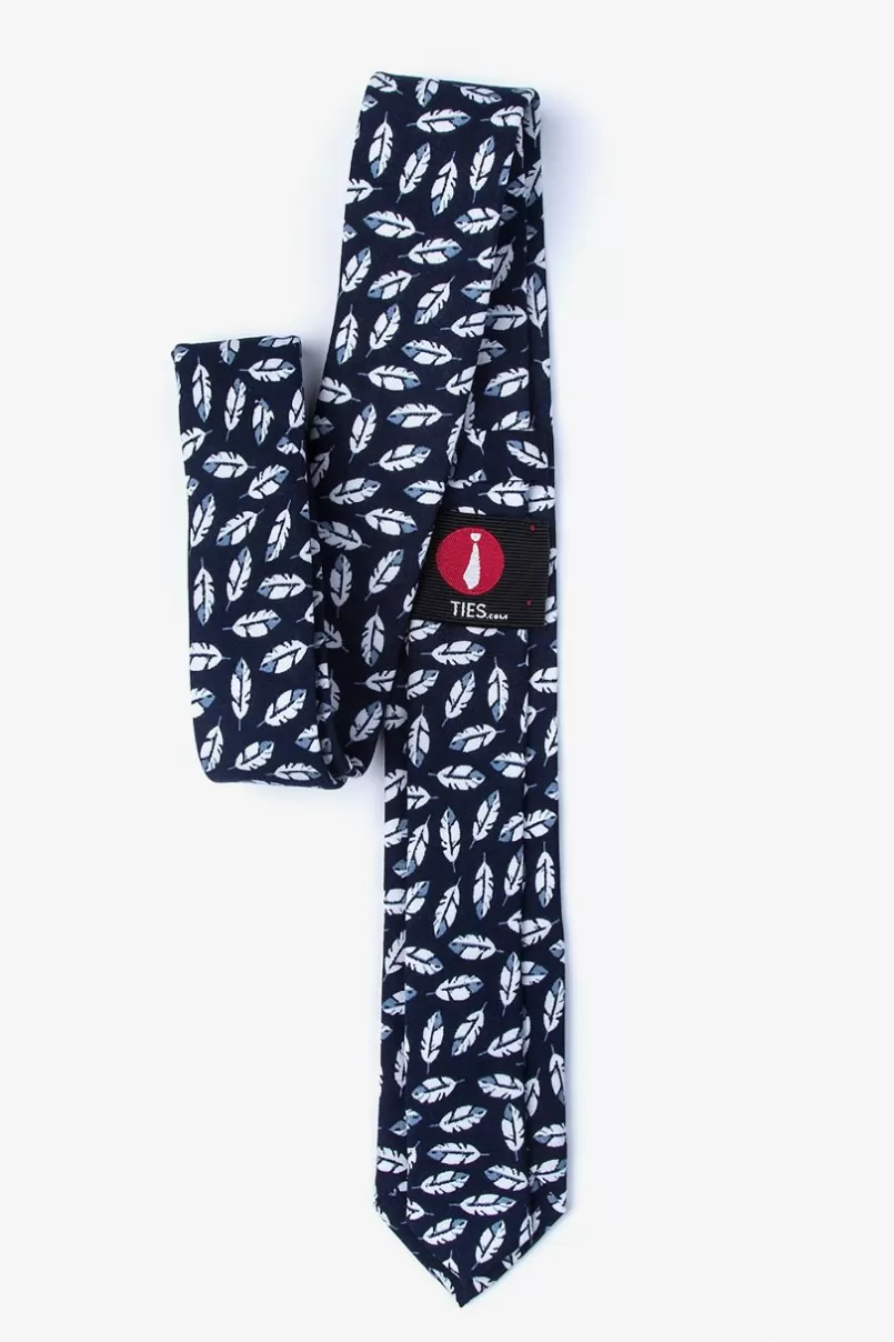 Ties Arsen Navy Blue Skinny Tie NavyBlue Store