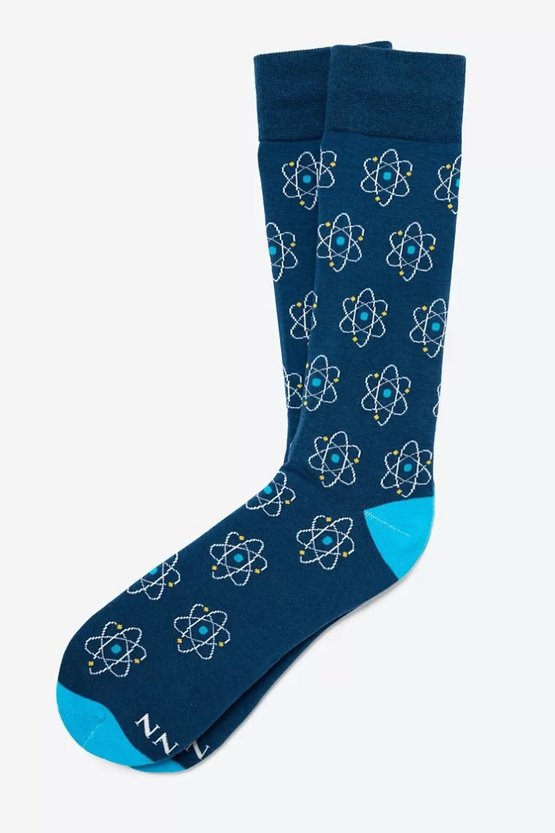 Ties Atomic Nucleus Sock Blue Shop