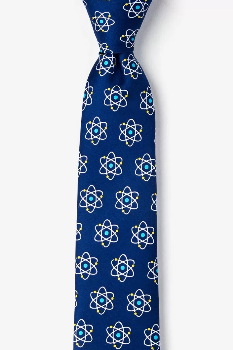 Ties Atomic Nucleus Navy Blue Skinny Tie NavyBlue Best