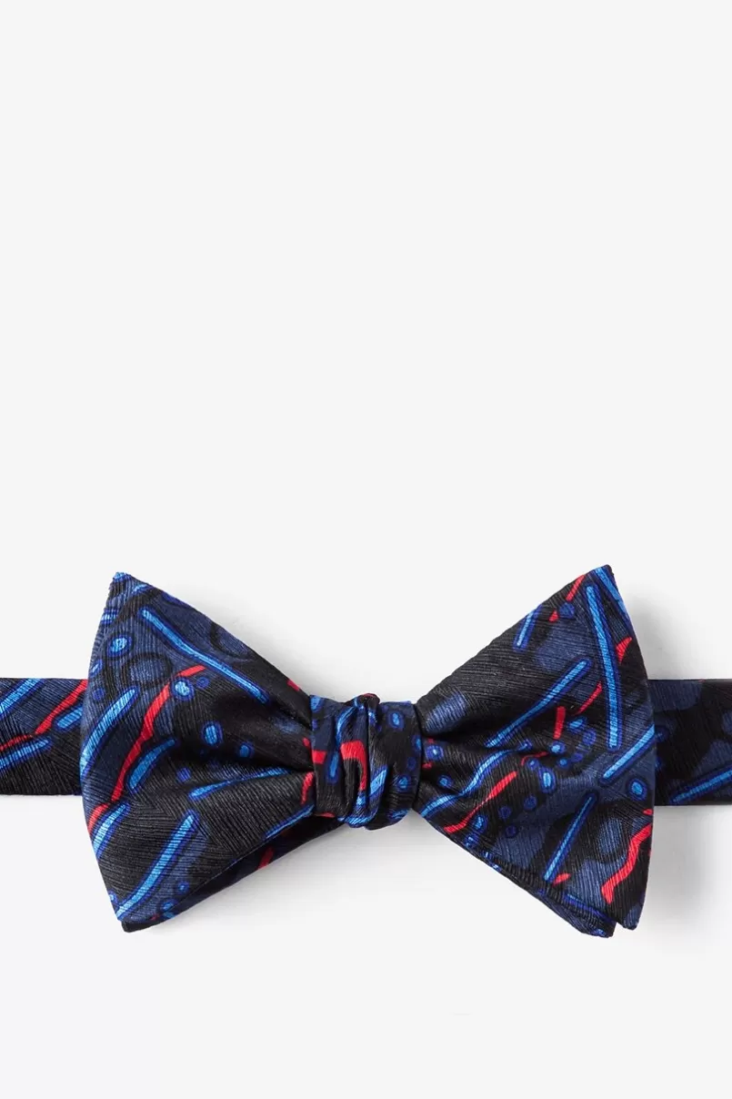 Ties Avian Flu Black Self-Tie Bow Tie Best Sale