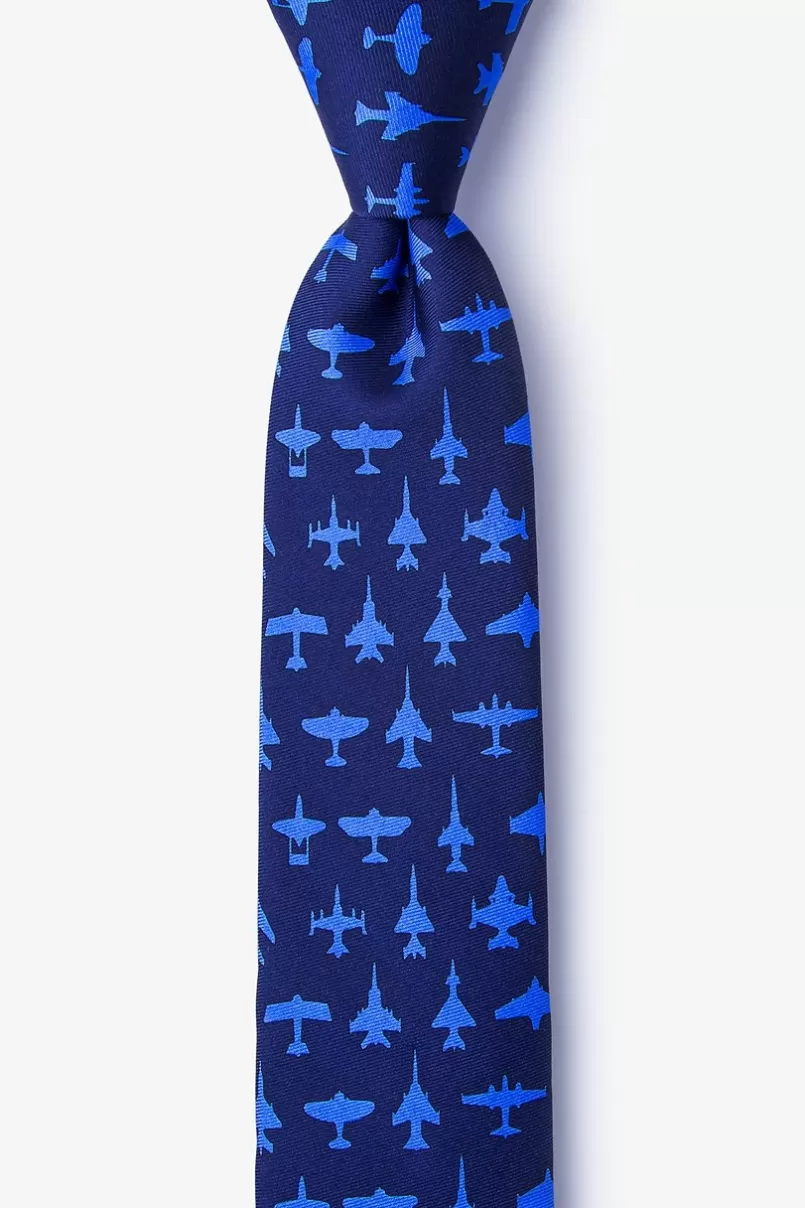 Ties Aviation Navy Blue Skinny Tie Best