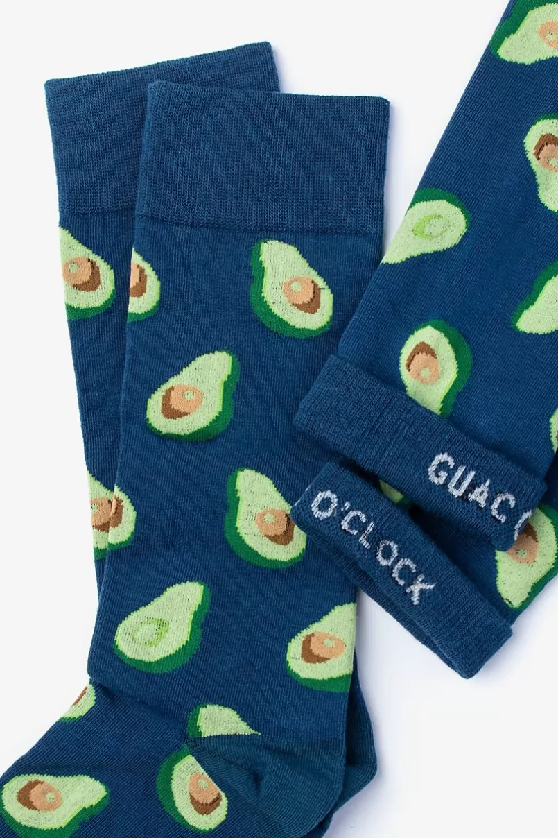 Ties Avocado Sock Blue Store