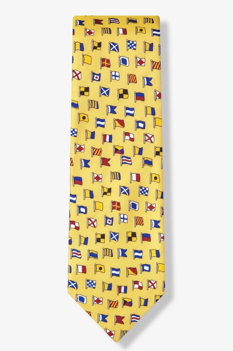 Ties A-Z International Flags Yellow Tie Store