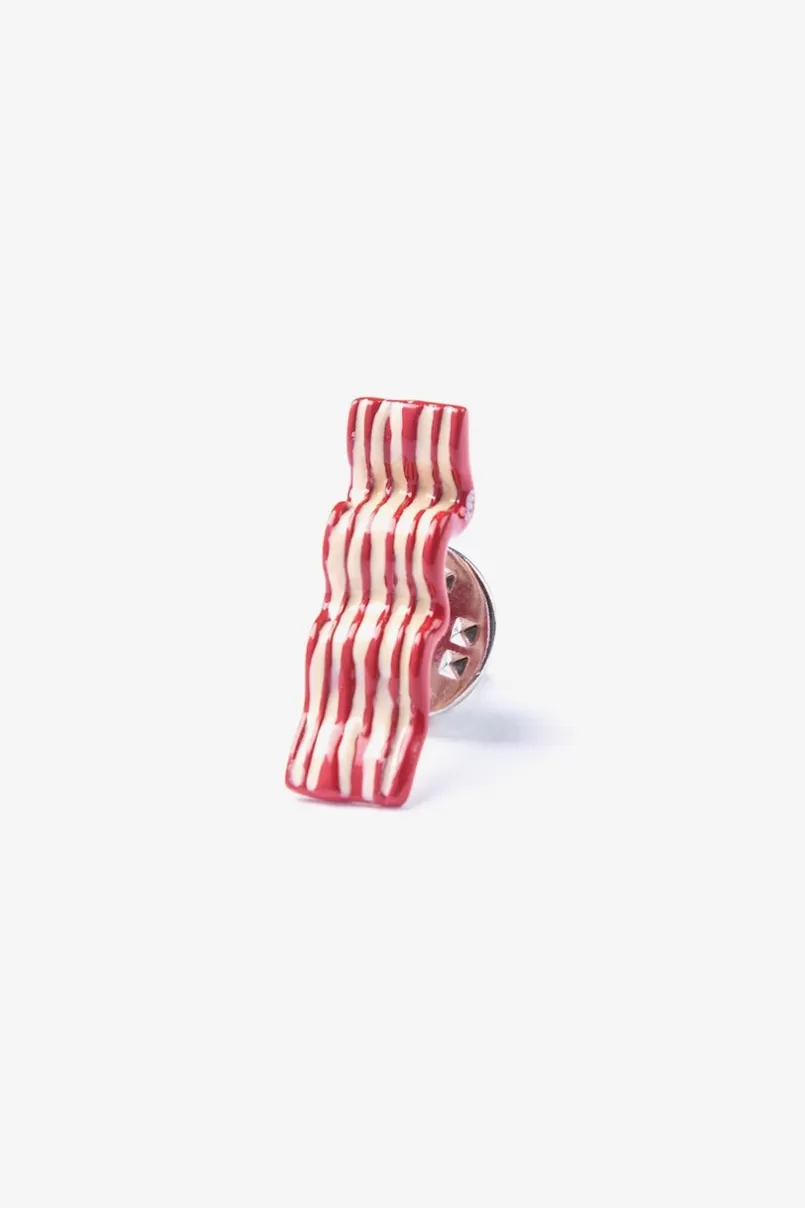 Ties Bacon Red Lapel Pin Best