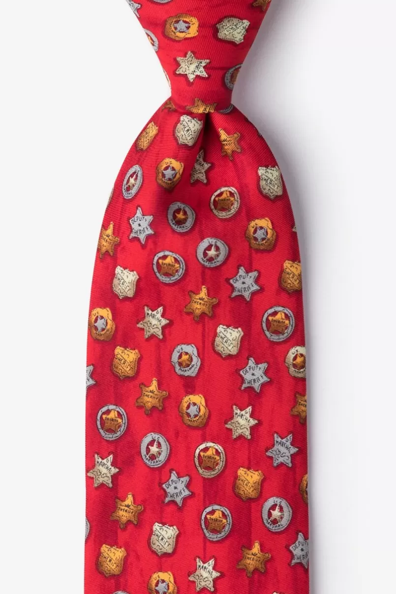 Ties Badges Red Tie Flash Sale