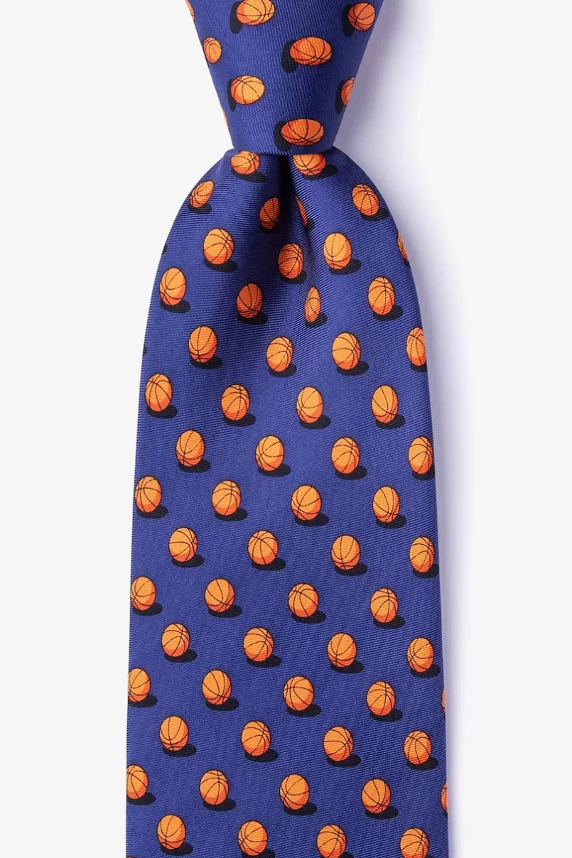 Ties Ball is Life Navy Blue Tie Fashion