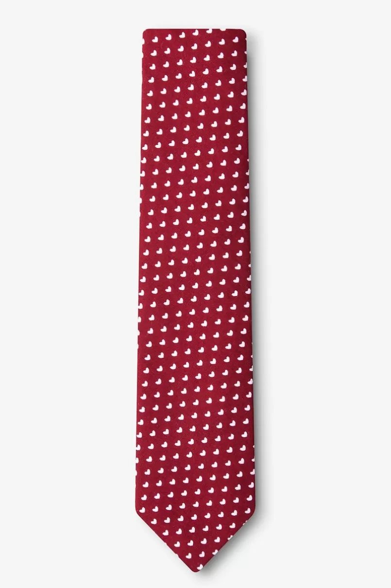 Ties Bandon Skinny Tie Burgundy Hot