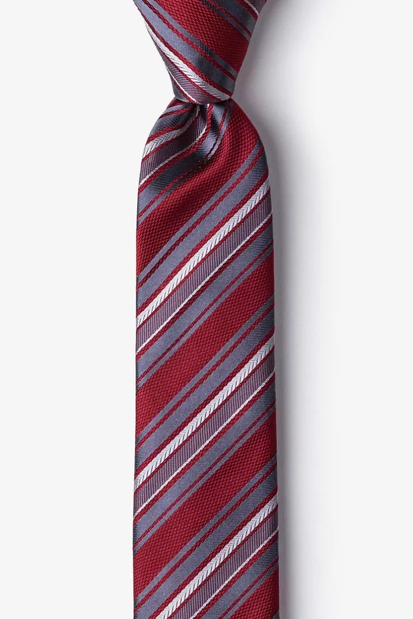 Ties Banks Red Skinny Tie Cheap