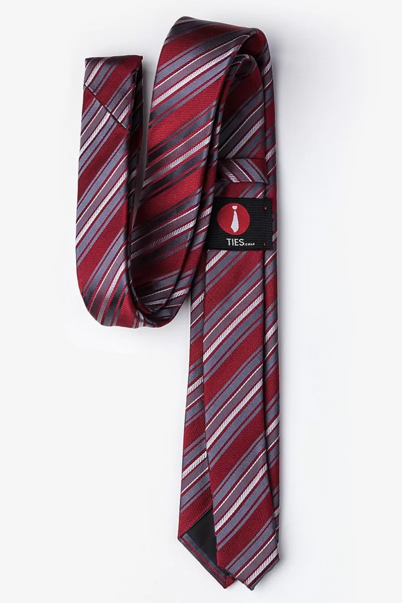 Ties Banks Red Skinny Tie Cheap