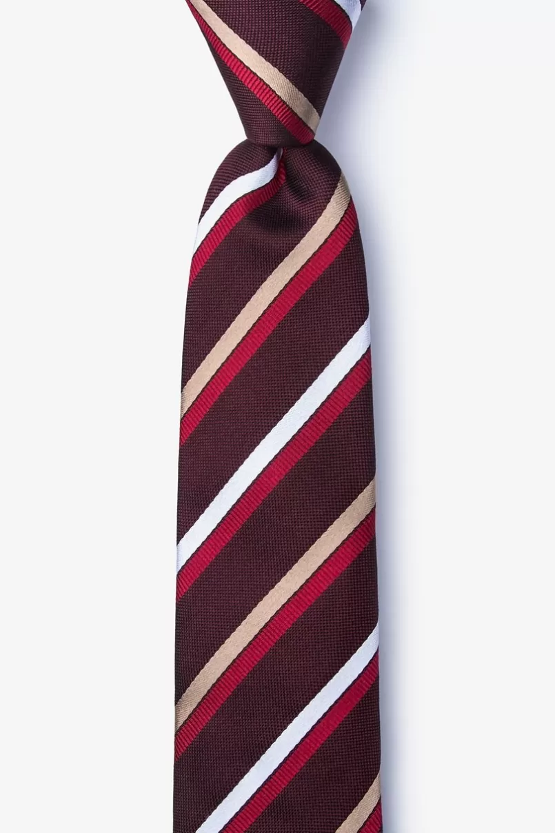 Ties Bann Skinny Tie Burgundy Discount