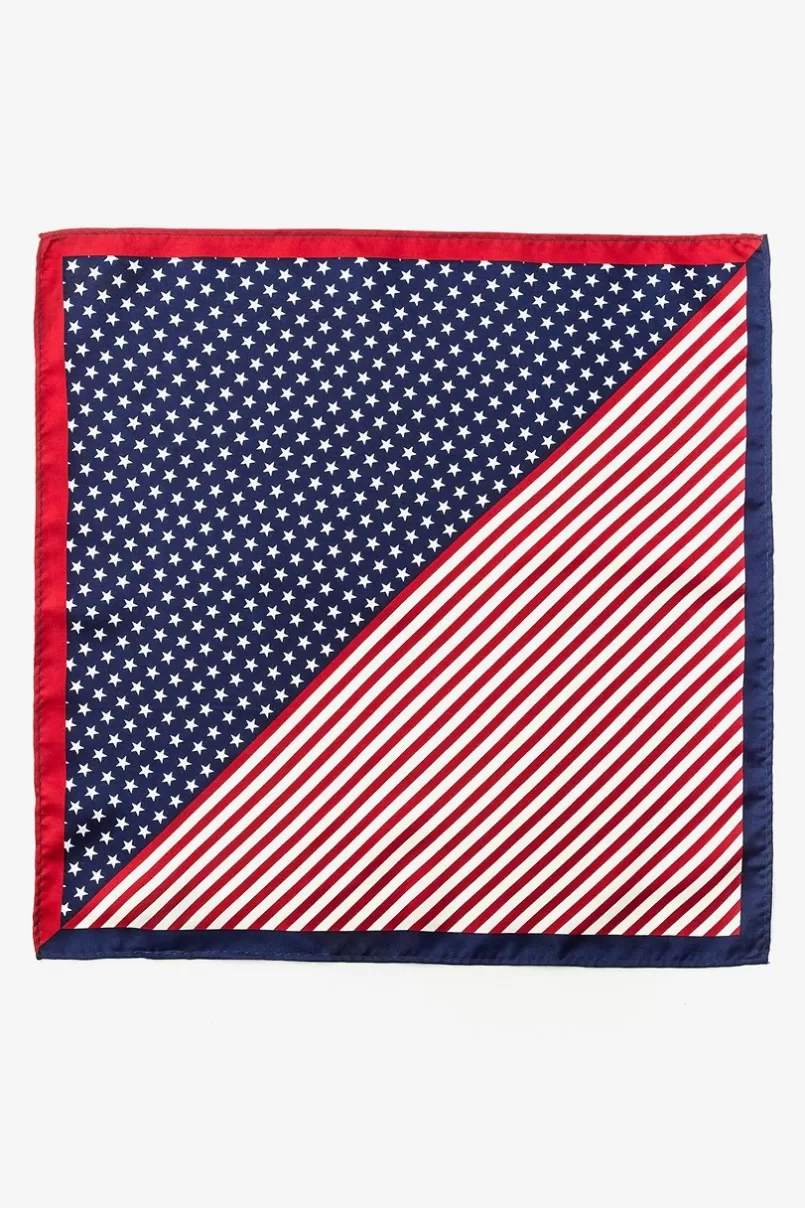 Ties Bars & Stars Pocket Square Red Pocket Square Fashion