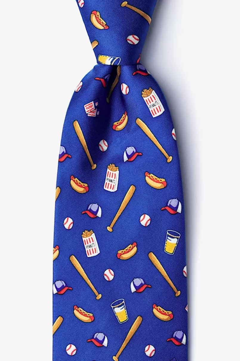 Ties Baseball Fanatic Blue Tie Cheap