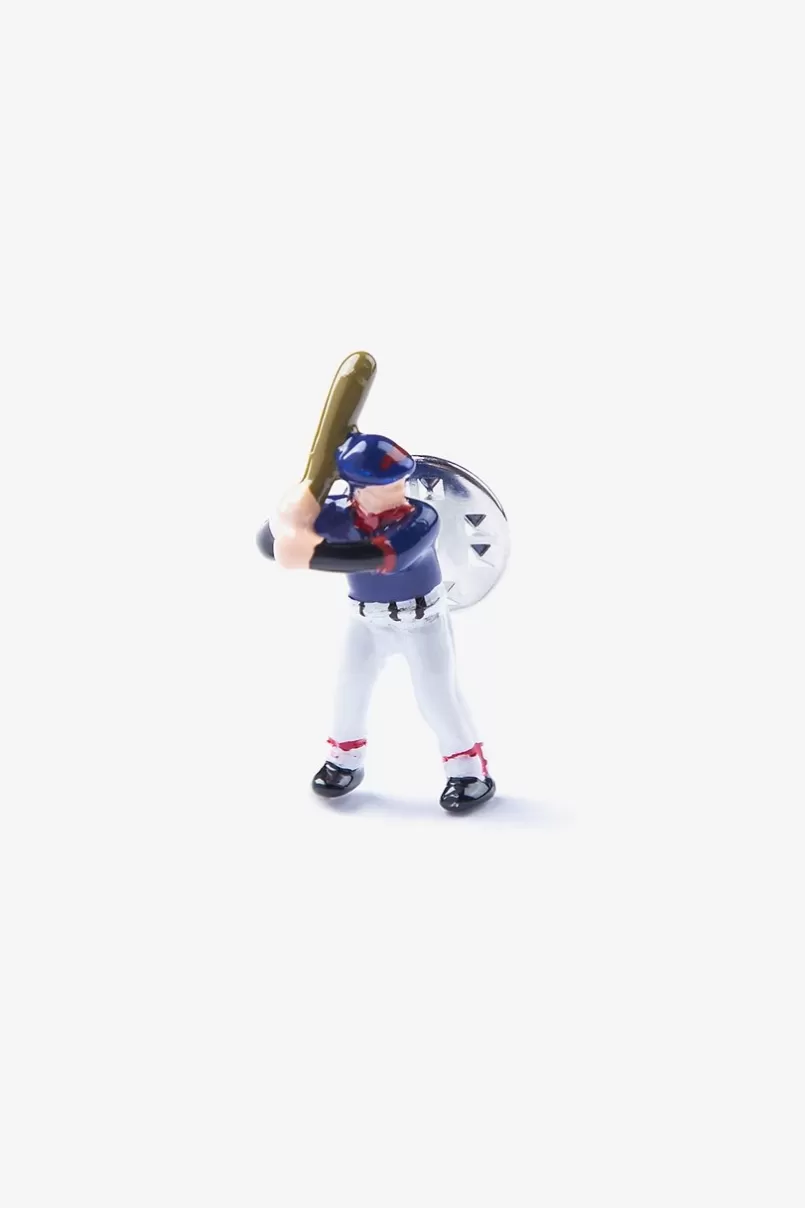 Ties Baseball Player Blue Lapel Pin Outlet