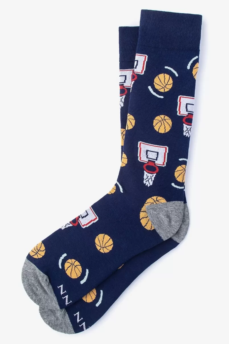 Ties Basketball Nothing But Net Navy Blue Sock NavyBlue Cheap