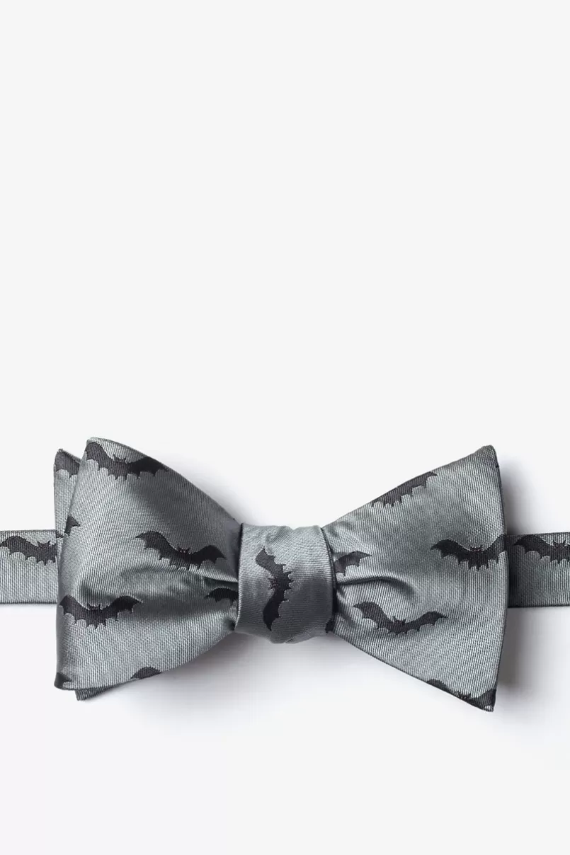 Ties Bats Self-Tie Bow Tie Gray Best Sale