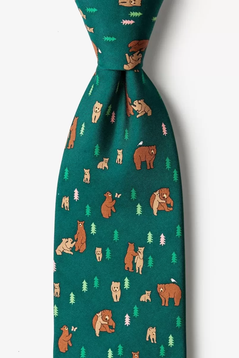 Ties Bear Necessi Green Tie Store