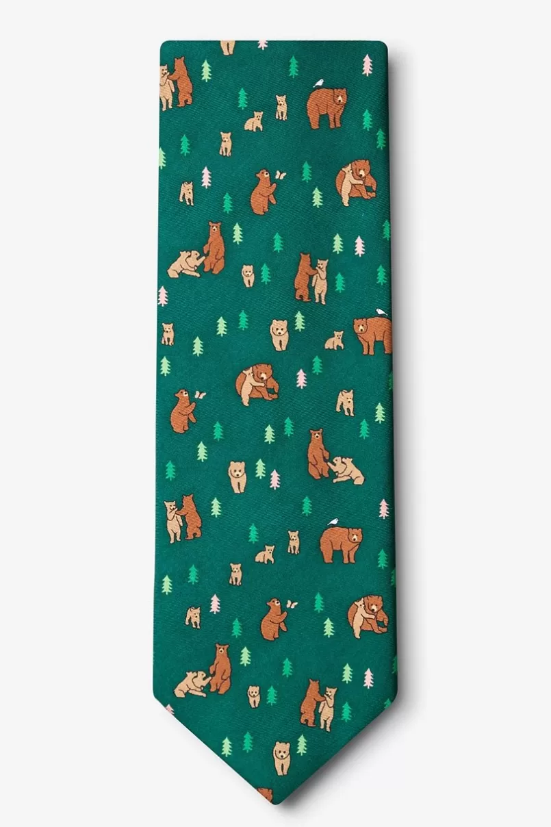 Ties Bear Necessi Green Tie Store