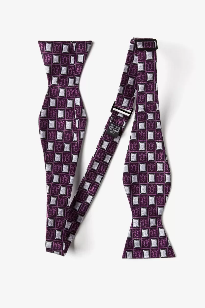 Ties Bed Bugs Purple Self-Tie Bow Tie Cheap