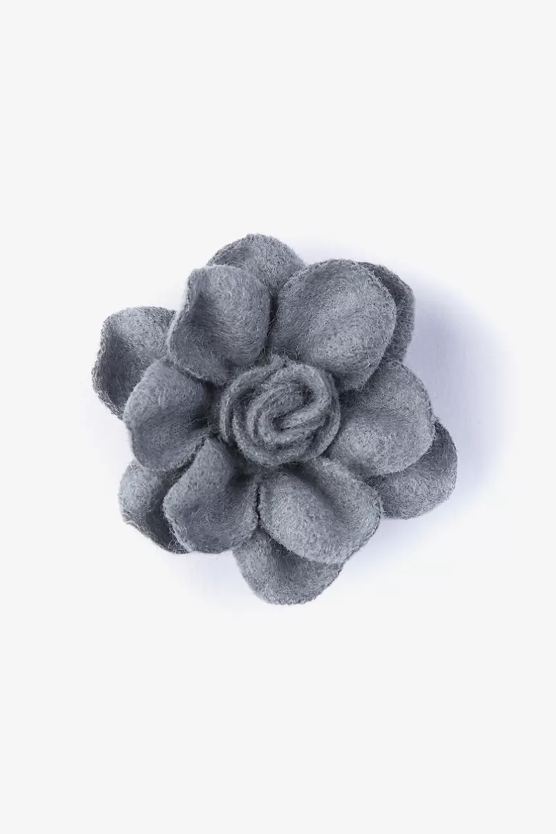 Ties Begonia Lapel Pin Gray Best