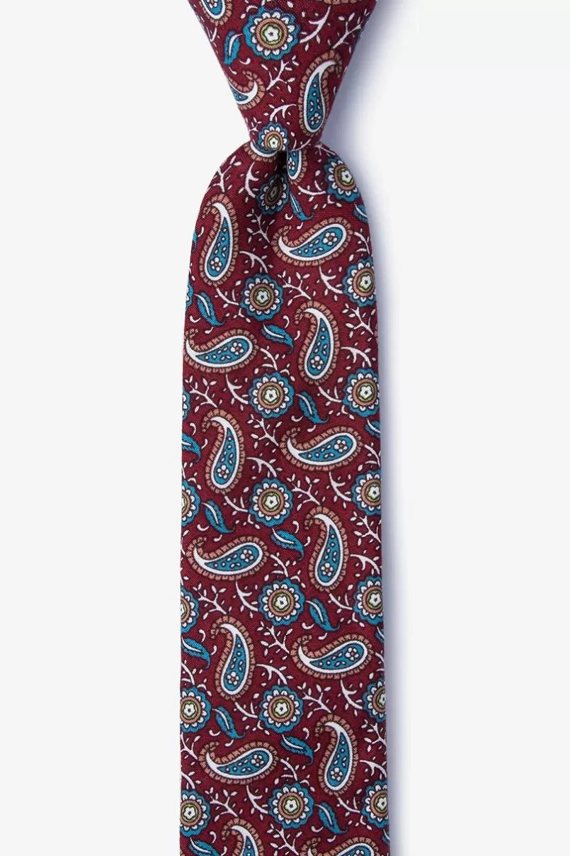 Ties Benz Burgundy Skinny Tie Discount