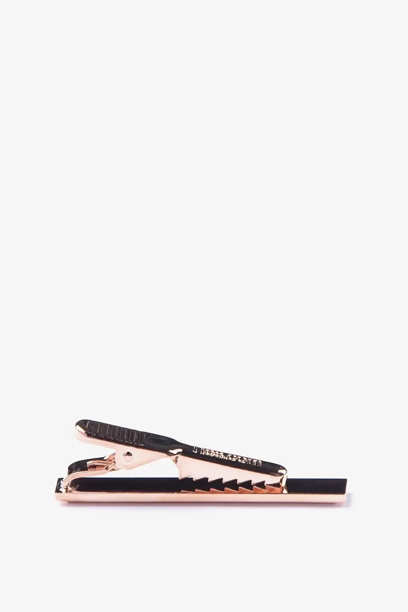 Ties Beveled Rectangle Rose Gold Tie Bar RoseGold Discount