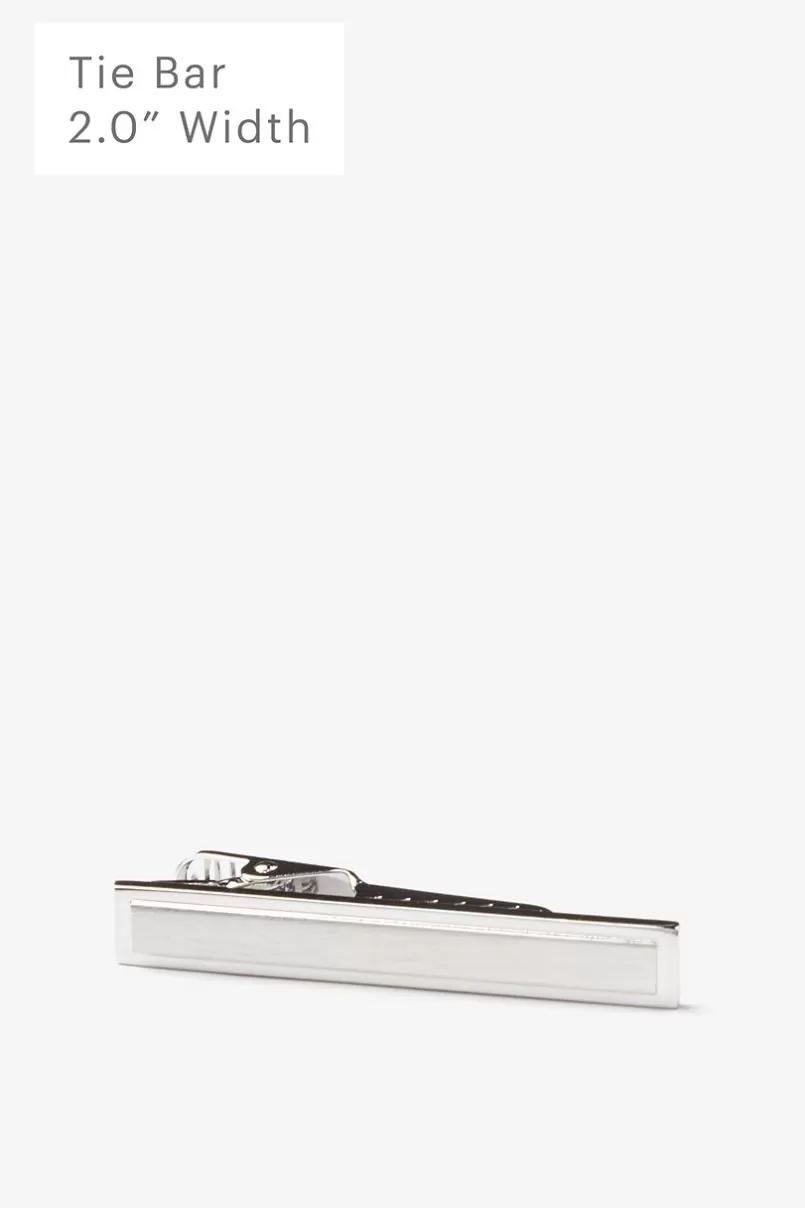 Ties Beveled Rectangle Tie Bar Silver Best