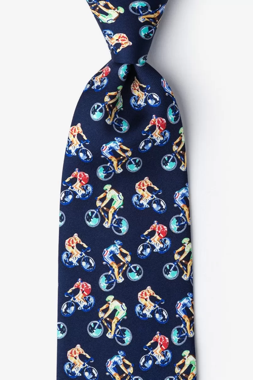 Ties Bicycle Race Navy Blue Tie Shop