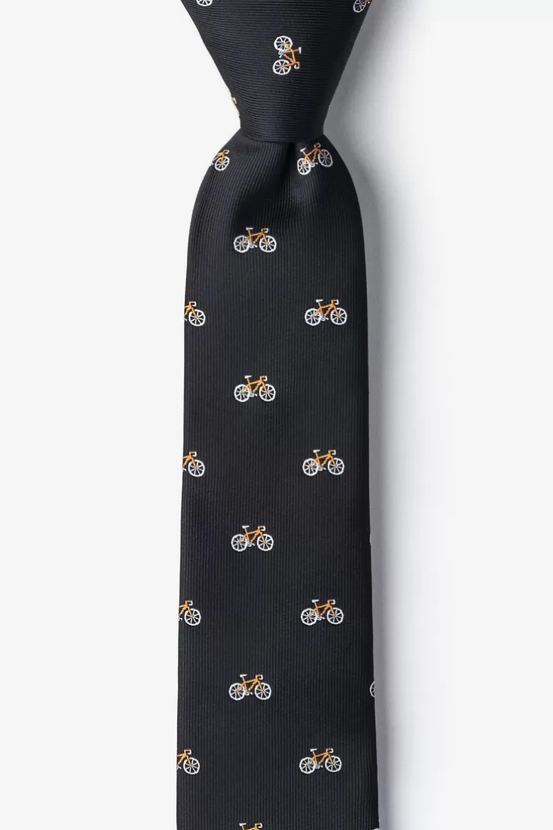 Ties Bicycles Skinny Tie Black Discount