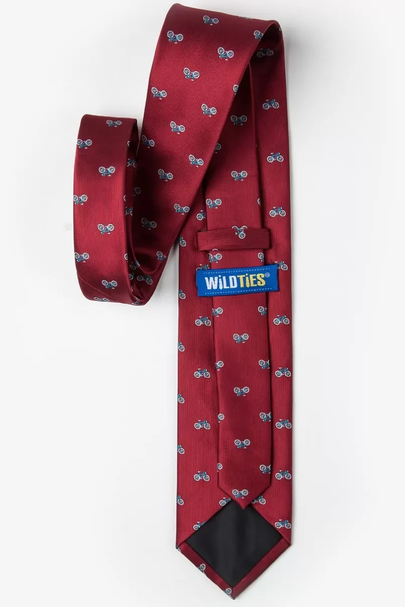 Ties Bicycles Extra Long Tie Burgundy Cheap