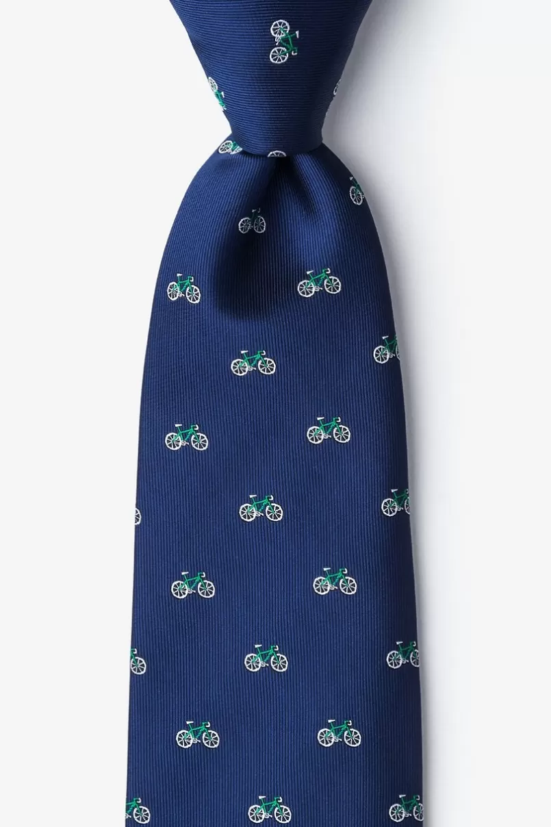 Ties Bicycles Navy Blue Extra Long Tie NavyBlue Best Sale