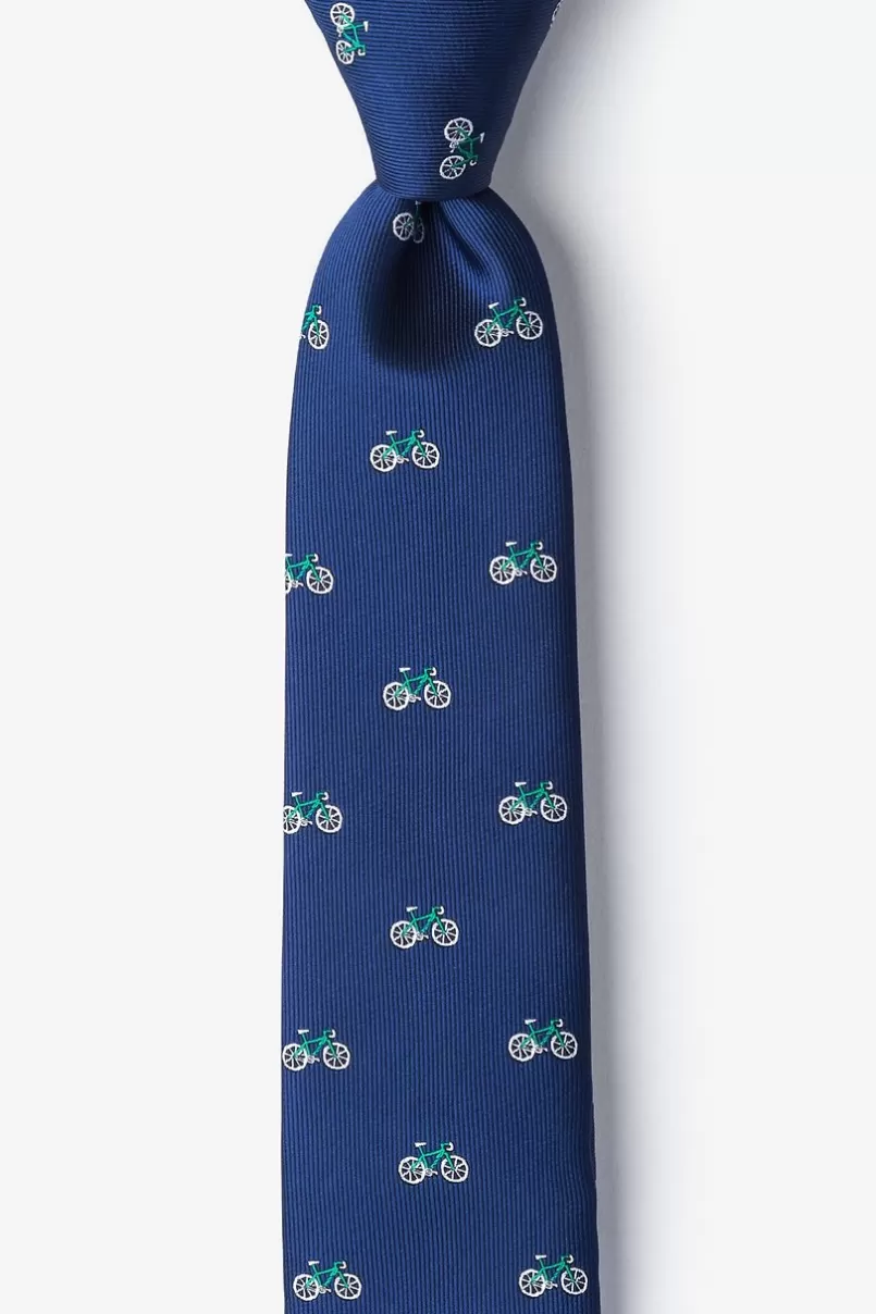 Ties Bicycles Navy Blue Skinny Tie NavyBlue Best