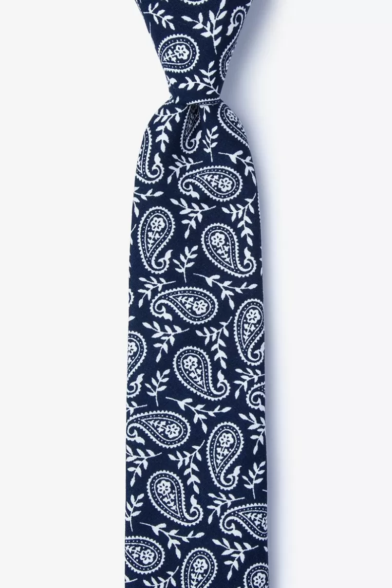 Ties Biff Navy Blue Skinny Tie Sale