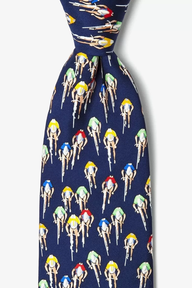 Ties Bike Racing Navy Blue Tie Discount