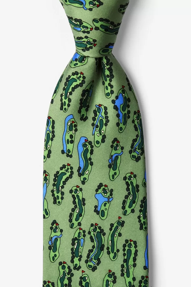 Ties Birdie's Eye View Light Green Tie New