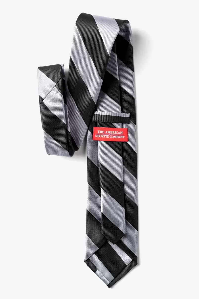 Ties Black & Silver Stripe Tie Black&Silver Best Sale