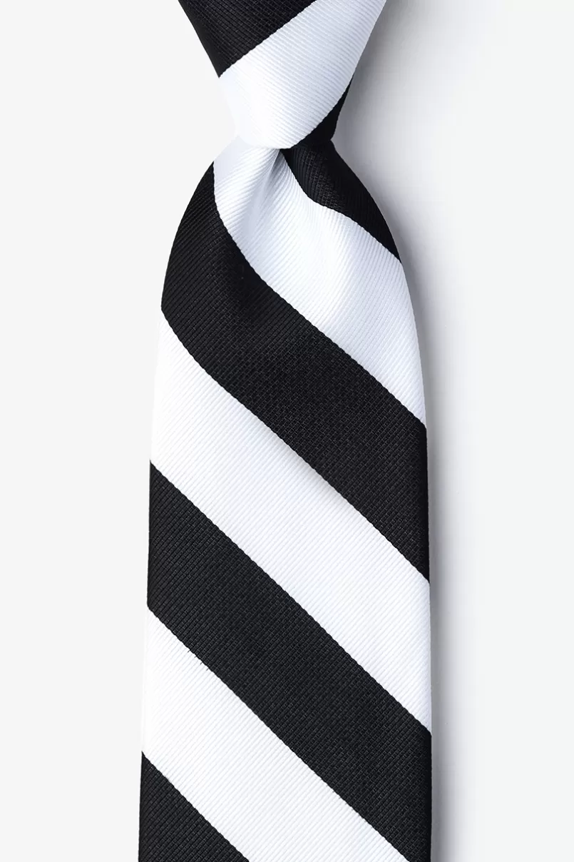 Ties Black & White Stripe Tie Black&White Store